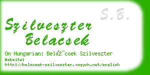 szilveszter belacsek business card